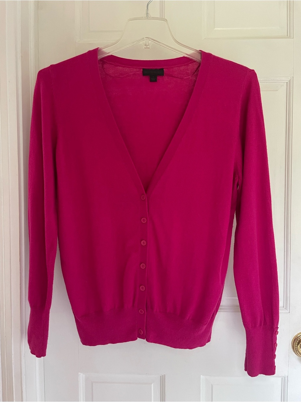 Worthington Fuchsia V-Neck Button-Front Cardigan